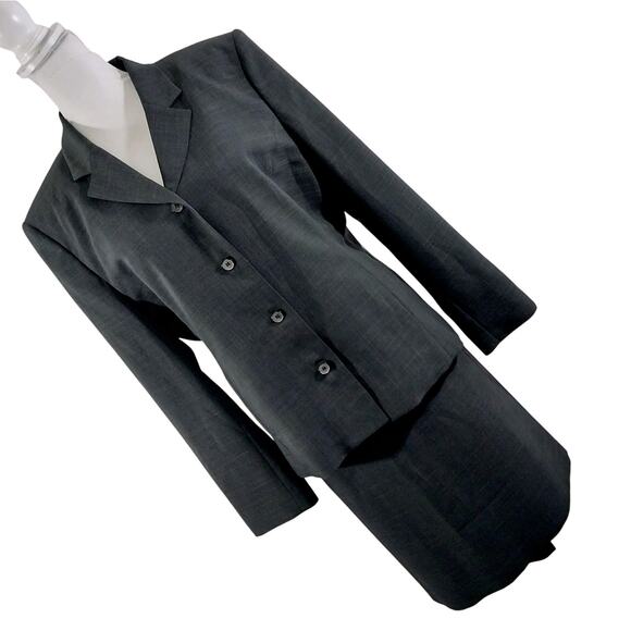 VANETTI WOMEN! CHARCOAL GRAY VERY FINE GRAY ON GRAY PLAID 2 PC SUIT SET! SZ 16 - Picture 13 of 13